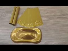 Thermosetting Glossy Mirror Gold Powder Coating untuk High Gloss Sculpture dan Roda