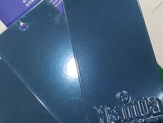 Lapisan bubuk logam biru tahan UV untuk suku cadang otomotif dengan finishing poliester epoksi
