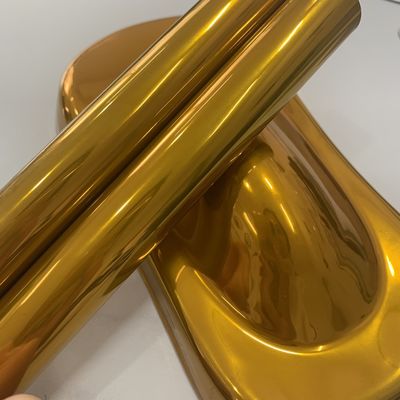 Lapisan ganda dry plating Clear Candy Gold Powder Coating tahan cuaca transparansi tinggi
