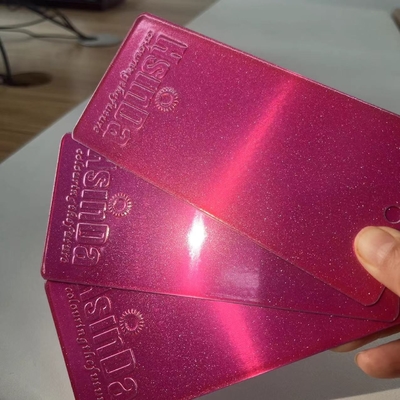 Glimmering Pink Polyester Powder Coating for Electronics Automotive Interior Tahan UV dan Kelembaban