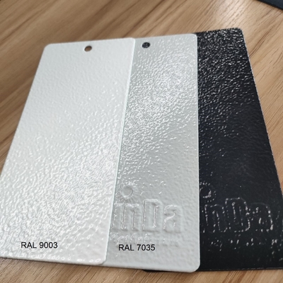 Tekstur Kerutan Tahan Korosi RAL9003 Putih Eksterior Epoxy Polyester Powder Coating Paint Spray Untuk Kursi Taman Powder Coat