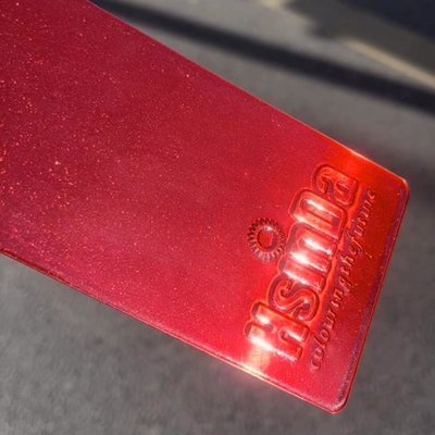 Warna Merah Chrome Sparking Spray Paint Translucent Powder Coating Adhesive Kuat untuk Bagian Mobil