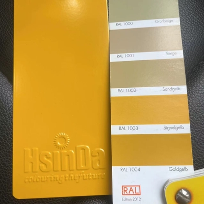 Ral 1003 Signal Yellow Powder Coating Mudah dibersihkan Untuk Kerangka Sepeda Sepeda Bus Disesuaikan