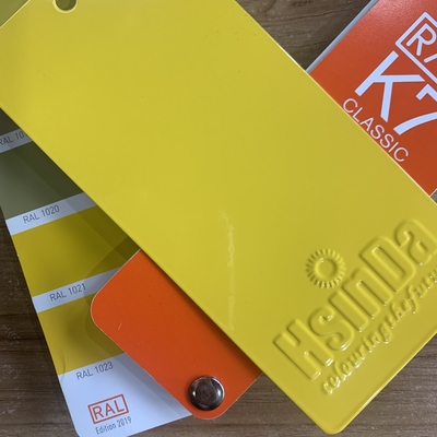 Sertifikasi ROHS REACH RAL1023 Traffic Yellow Powder Coating Spray Paint untuk peralatan rumah tangga