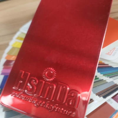 Candy Red Powder Coating Paint tahan suhu tinggi untuk aplikasi semprotan dekorasi bagian logam otomotif