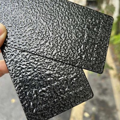 Silver Black Powder Coating dengan tekstur palu untuk aplikasi semprotan elektrostatik dalam kustomisasi warna, tahan korosi dan tahan UV